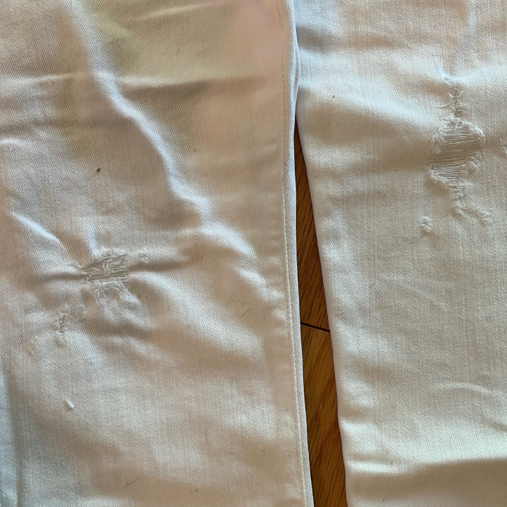 AG Adriano Goldschmeid Ex Boyfriend Slouchy Slim WHITE Size 28 EUC - Picture 4 of 6